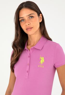 Kadın Pembe Basic Polo Yaka Tişört - 50280063081