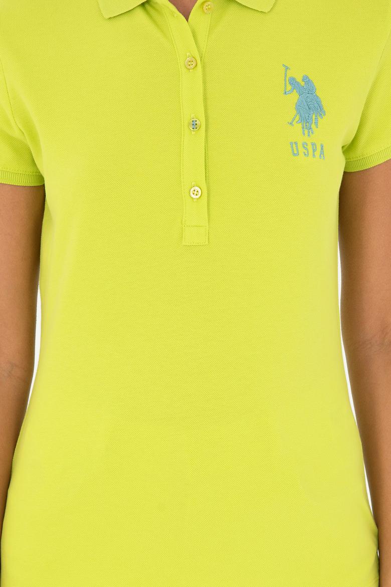 Kadın Fıstık Yeşili Basic Polo Yaka Tişört - 50280063108