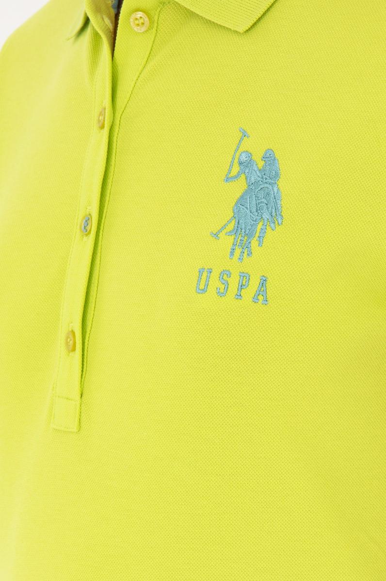 Kadın Fıstık Yeşili Basic Polo Yaka Tişört