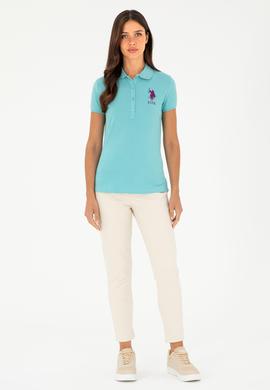 Kadın Mint Basic Polo Yaka Tişört - 50280063027