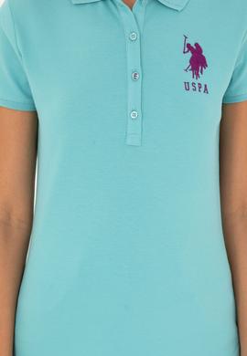 Kadın Mint Basic Polo Yaka Tişört - 50280063027