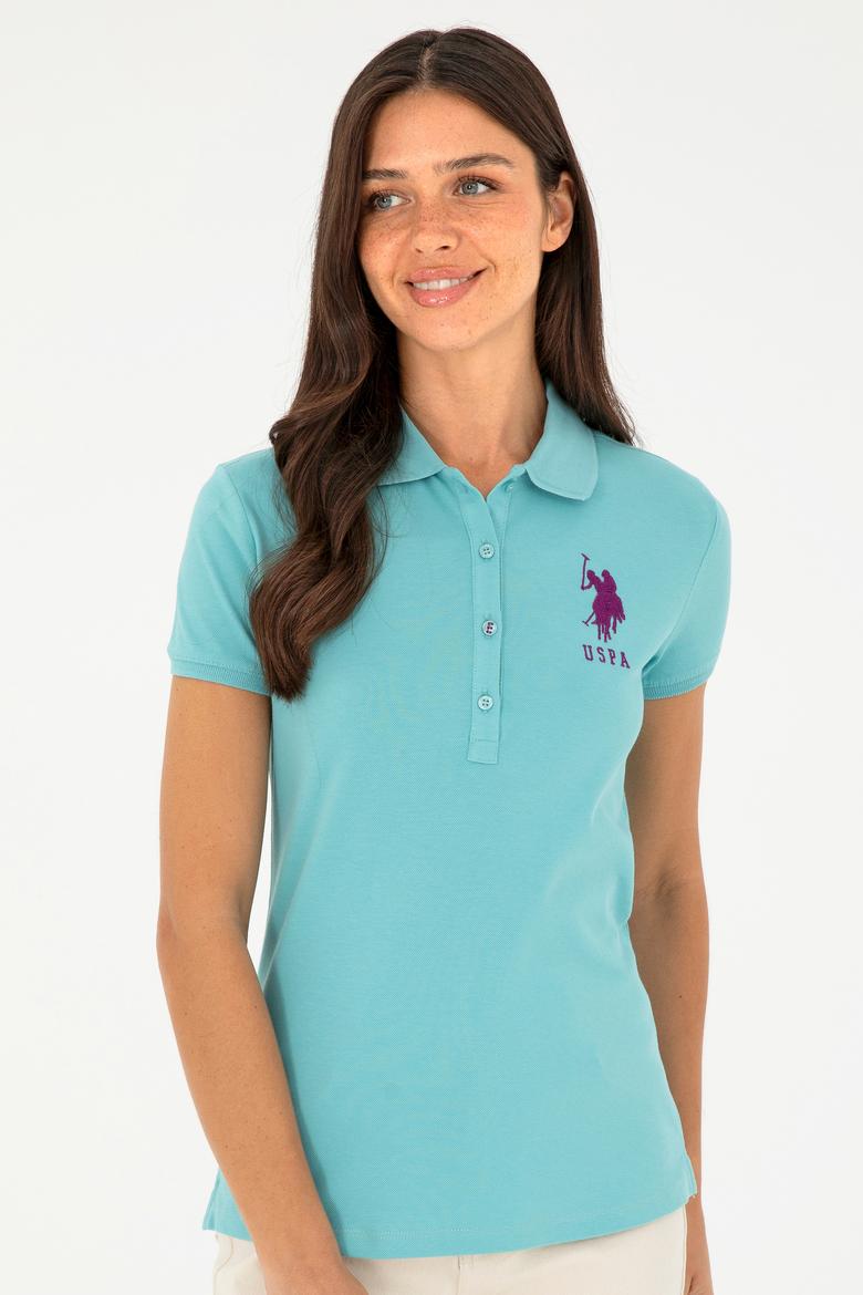 Kadın Mint Basic Polo Yaka Tişört - 50280063027