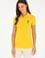 Kadın Sarı Basic Polo Yaka Tişört