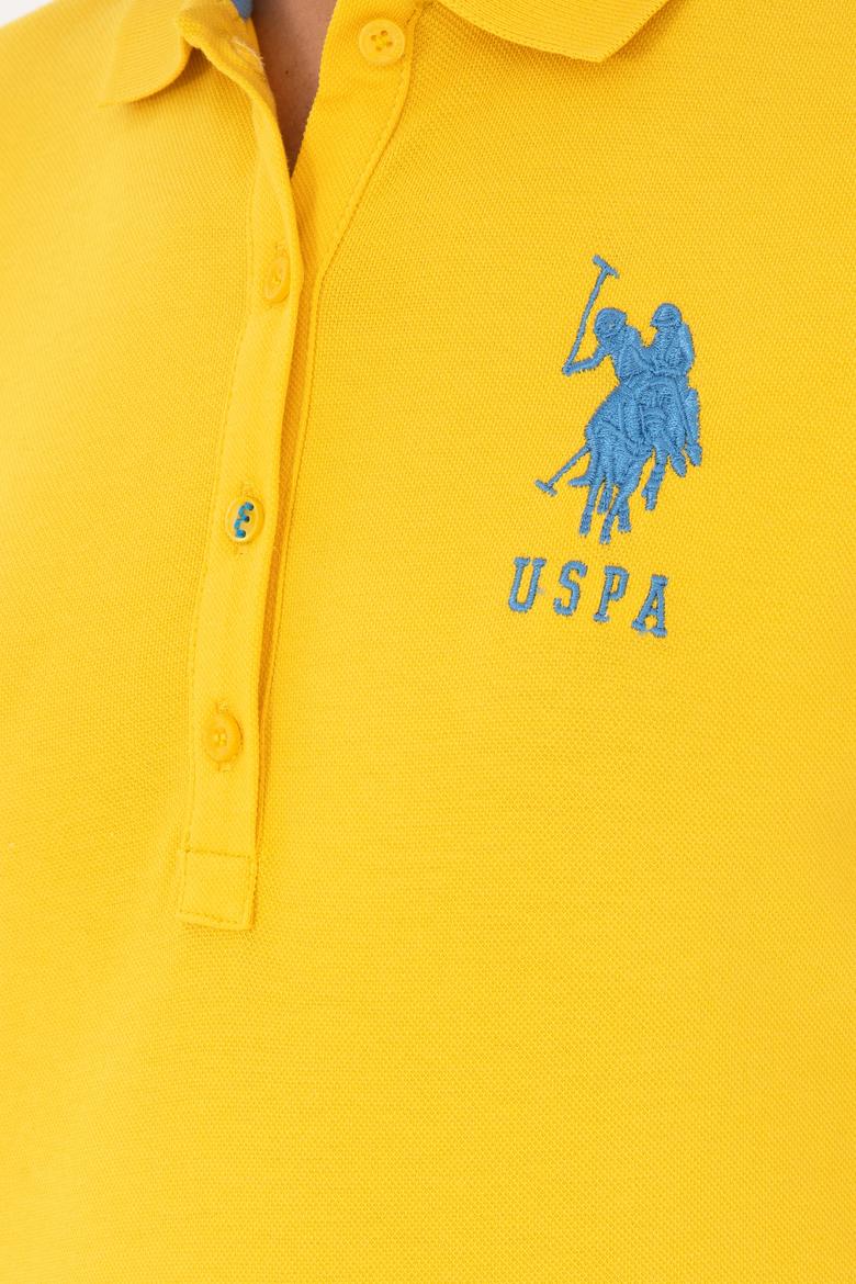 Kadın Sarı Basic Polo Yaka Tişört - 50280063101