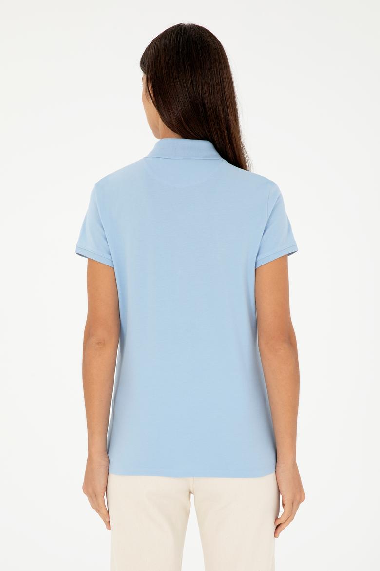 Kadın Açık Mavi Basic Tişört - 50280065158