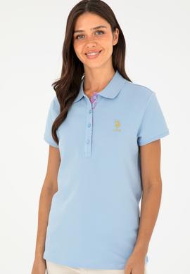 Kadın Açık Mavi Basic Tişört - 50280065158