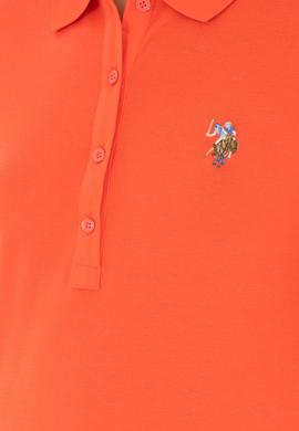 Kadın Nar Çiçeği Polo Yaka Tişört - 50280067090