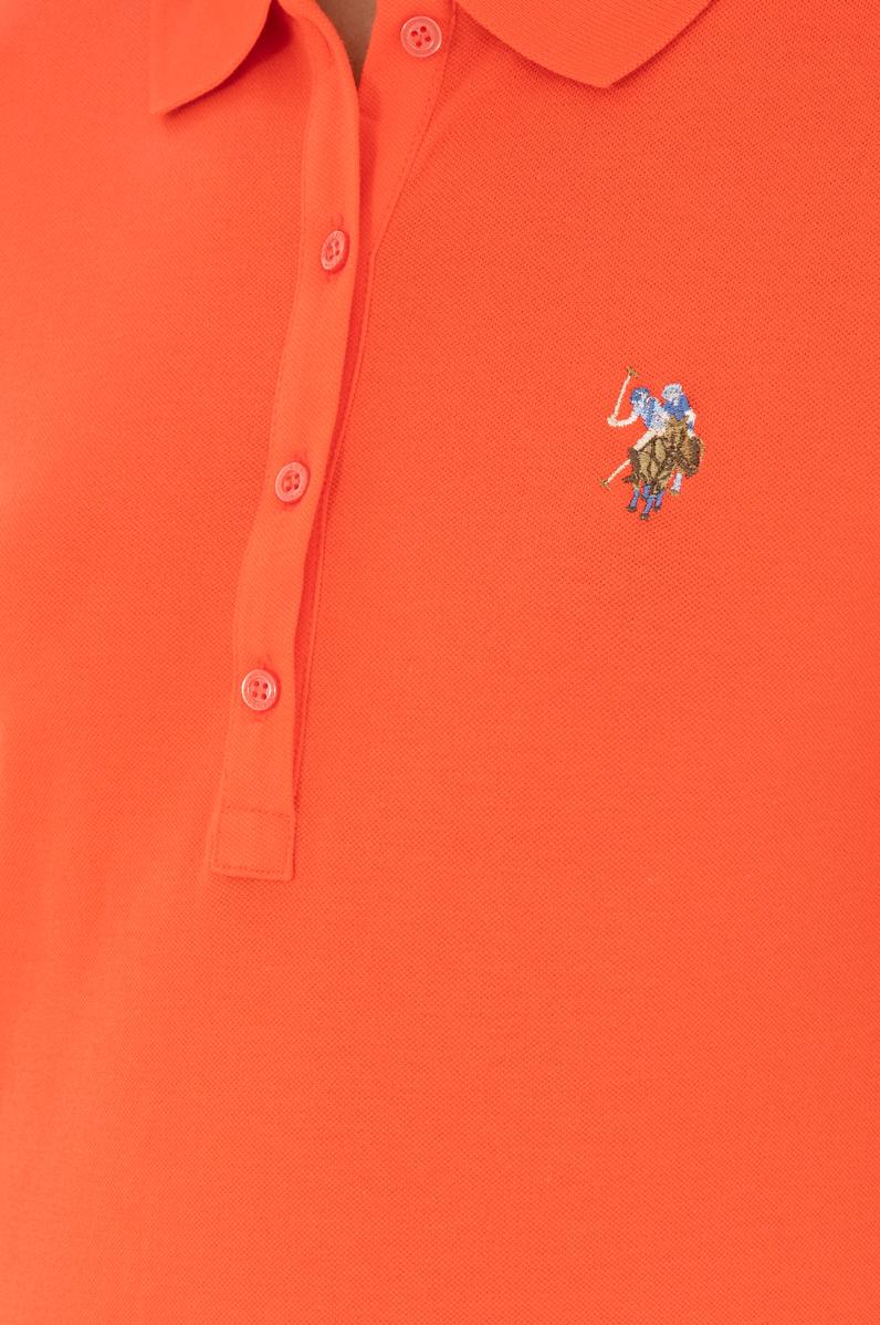 Kadın Nar Çiçeği Polo Yaka Tişört