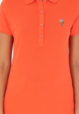 Kadın Nar Çiçeği Polo Yaka Tişört - 50280067090