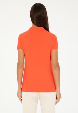 Kadın Nar Çiçeği Polo Yaka Tişört - 50280067090