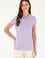Kadın Lila Basic Polo Yaka Tişört