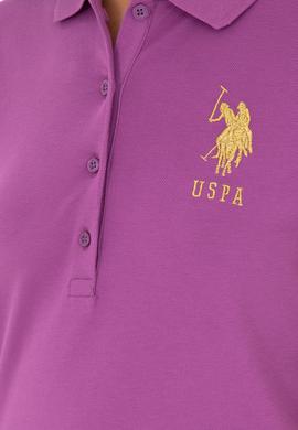 Kadın Mor Basic Polo Yaka Tişört - 50280071242