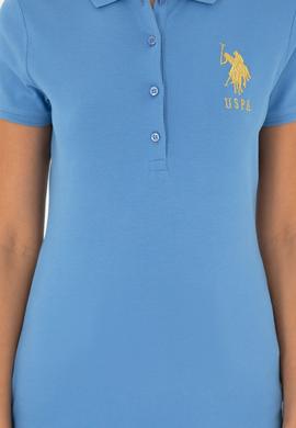 Kadın Koyu Mavi Basic Polo Yaka Tişört - 50280071093