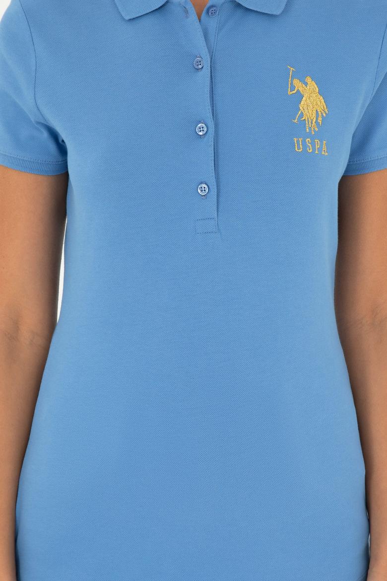 Kadın Koyu Mavi Basic Polo Yaka Tişört - 50280071093