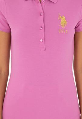 Kadın Pembe Basic Polo Yaka Tişört - 50280071079