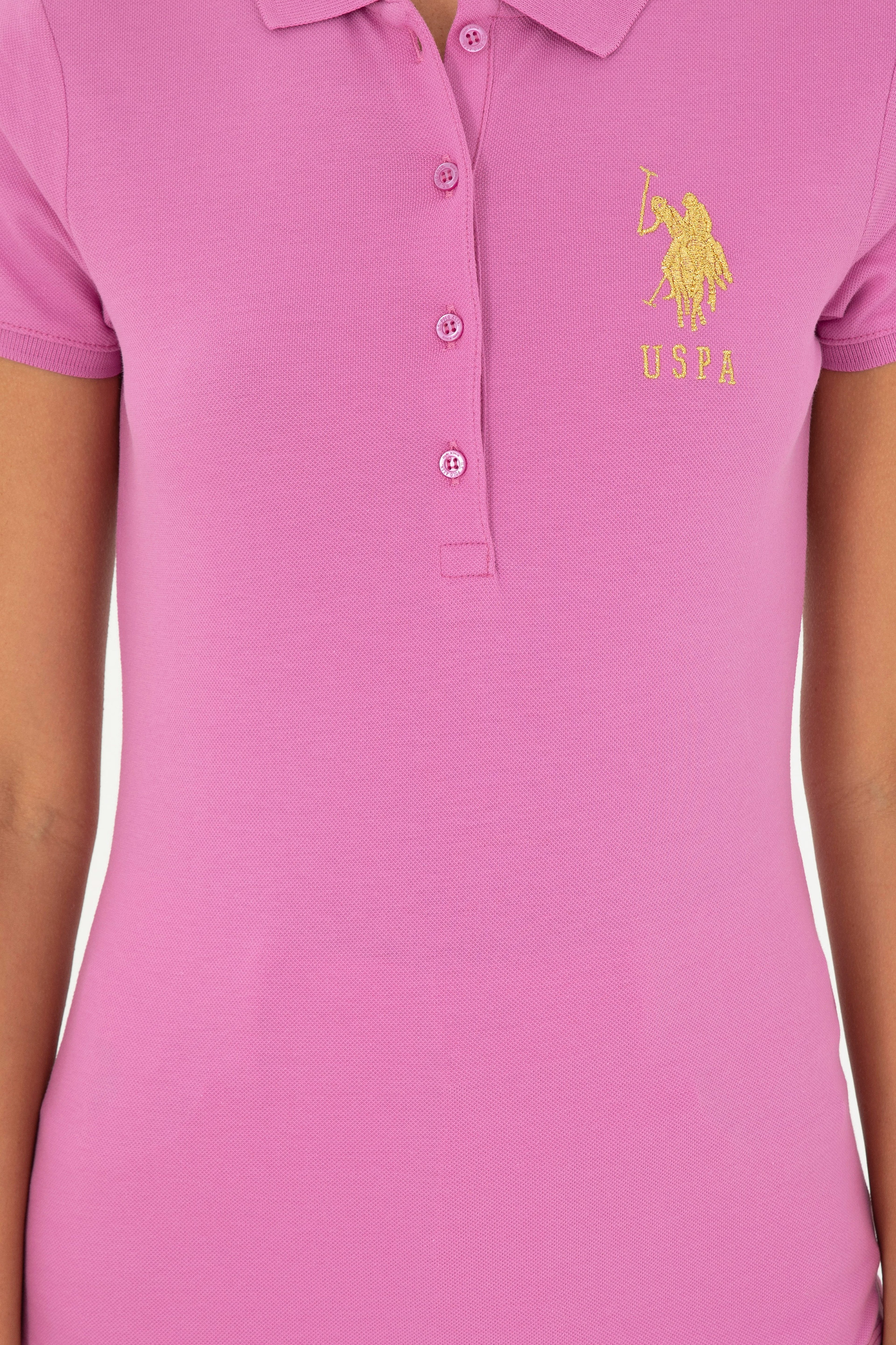 Kadın Pembe Basic Polo Yaka Tişört