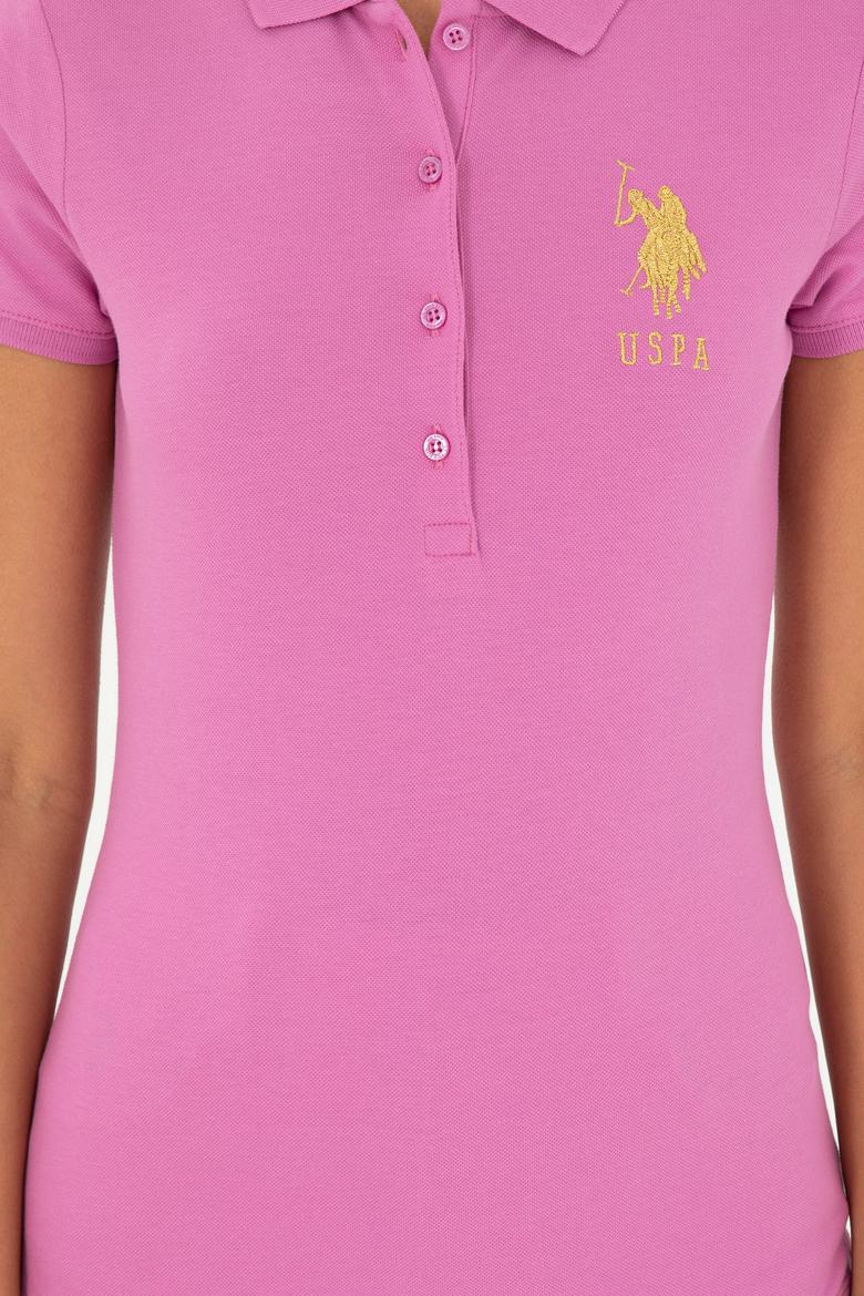 Kadın Pembe Basic Polo Yaka Tişört - 50280071079