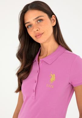 Kadın Pembe Basic Polo Yaka Tişört - 50280071079