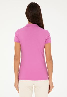 Kadın Pembe Basic Polo Yaka Tişört - 50280071079