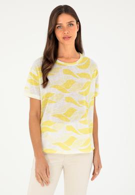 Kadın Sarı Tişört - 50281792002