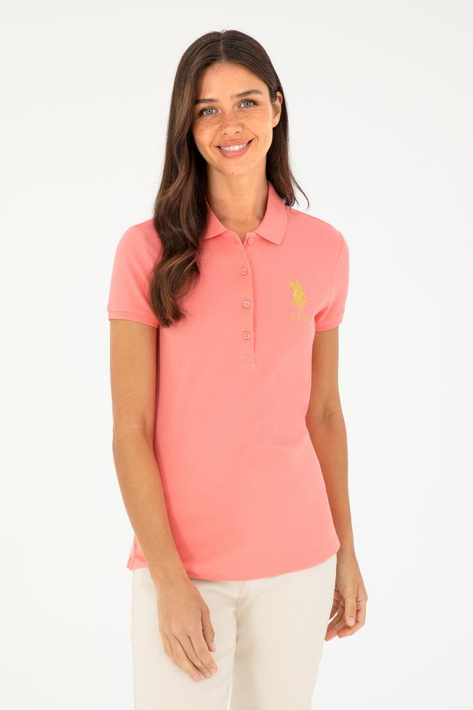 Kadın Pembe Basic Polo Yaka Tişört