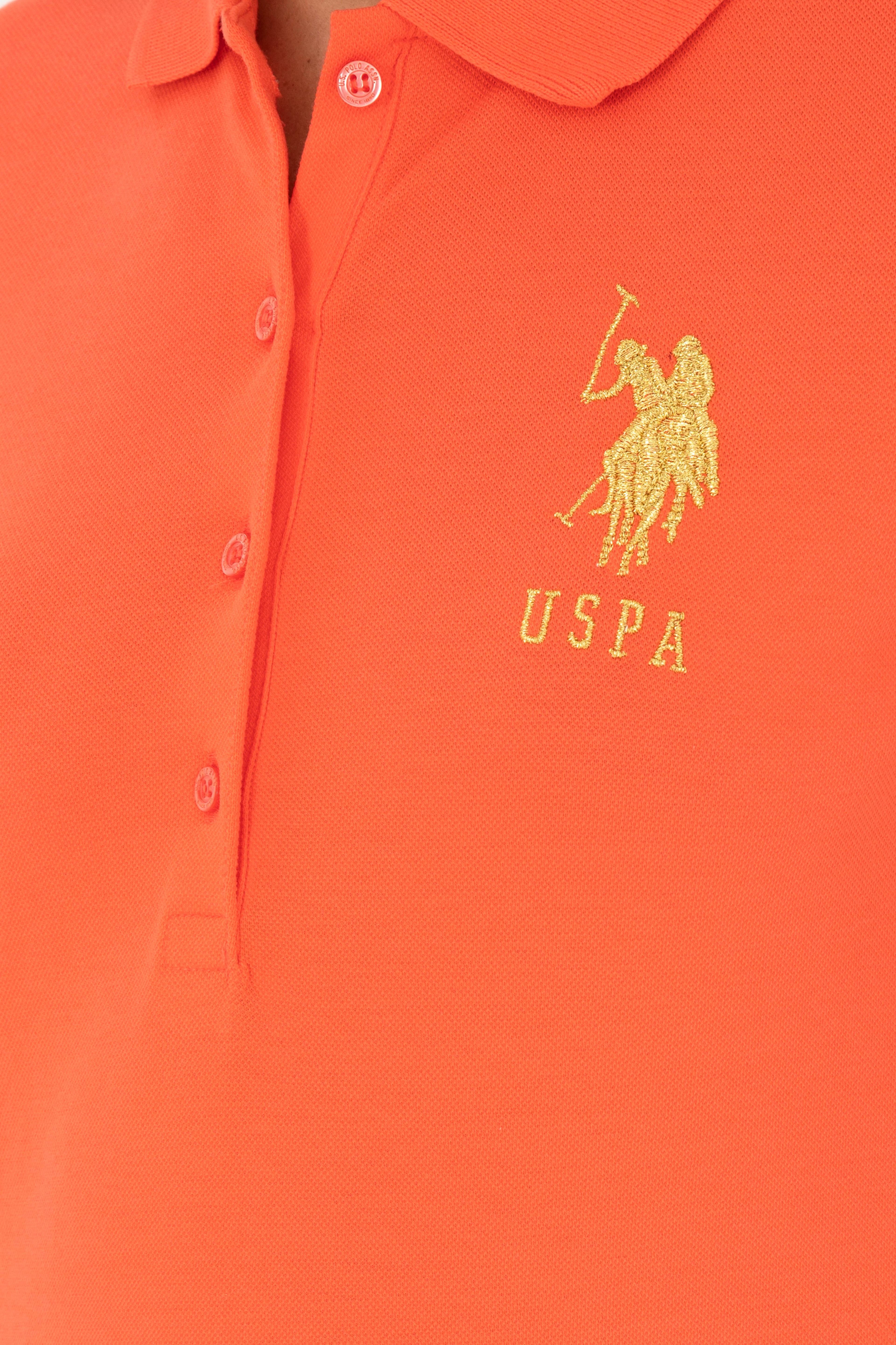 Kadın Nar Çiçeği Basic Polo Yaka Tişört - Image 7