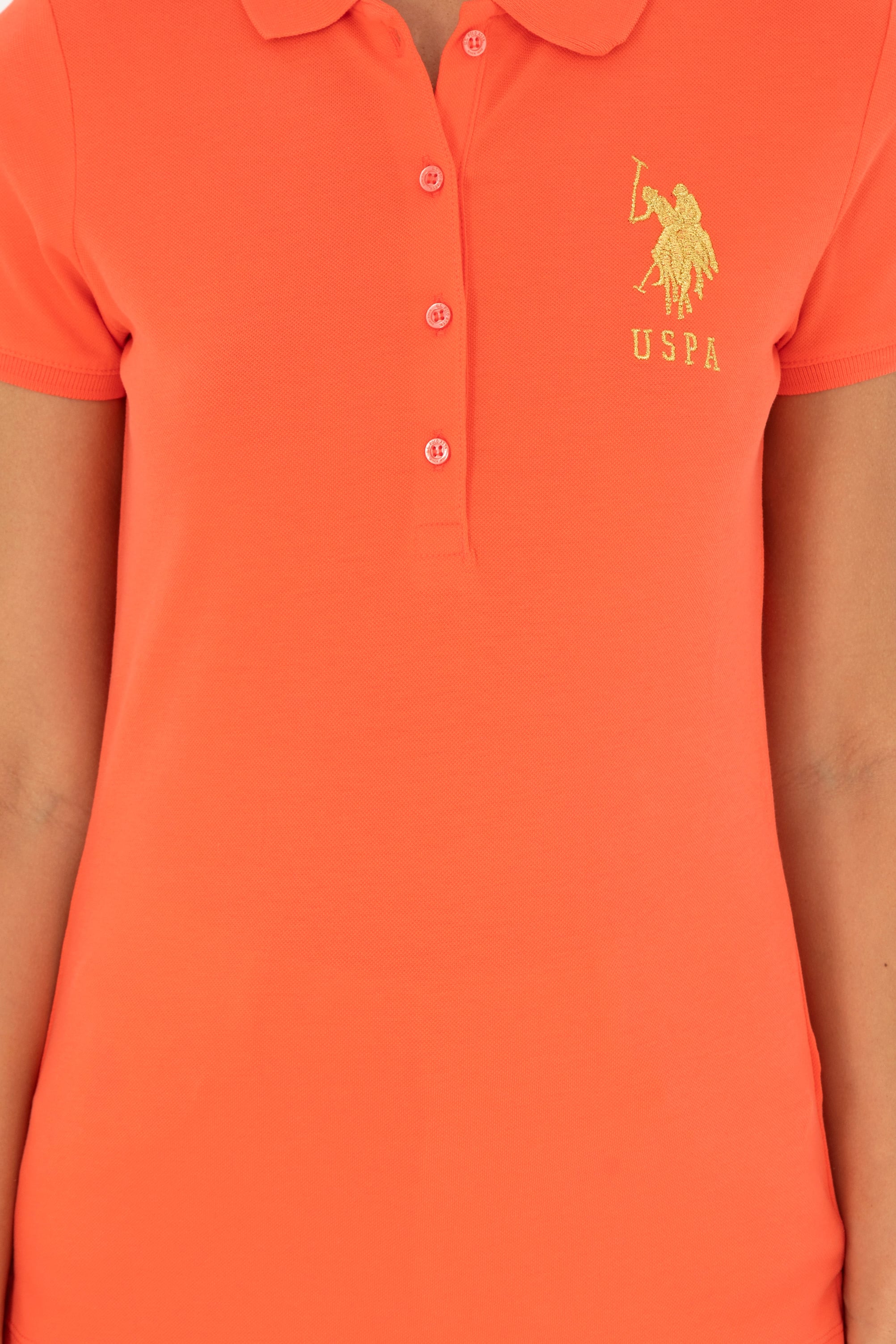 Kadın Nar Çiçeği Basic Polo Yaka Tişört