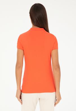 Kadın Nar Çiçeği Basic Polo Yaka Tişört - 50280071118