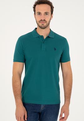 Erkek Koyu Yeşil Basic Tişört - 50294223027