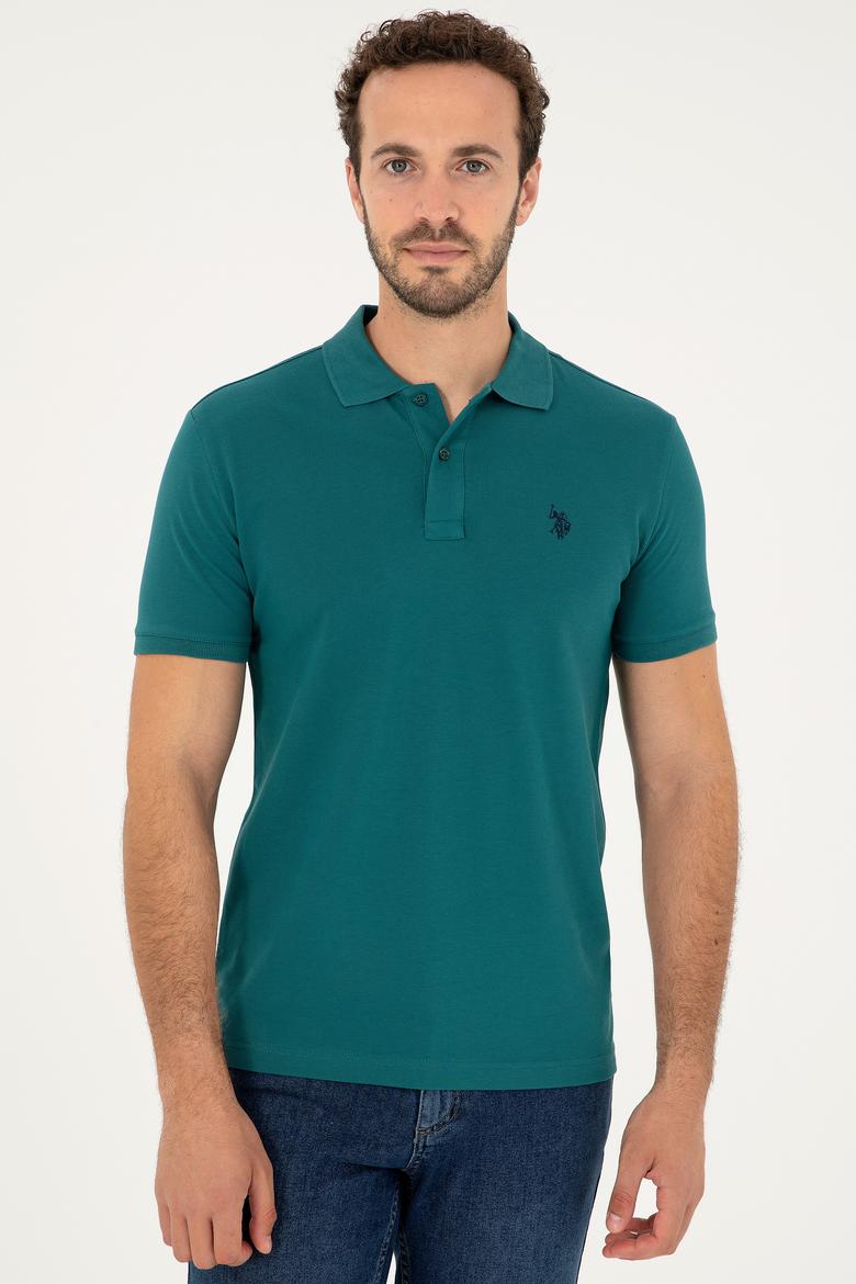 Erkek Koyu Yeşil Basic Tişört - 50294223027