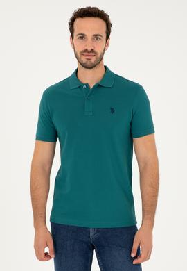 Erkek Koyu Yeşil Basic Tişört - 50294223027