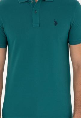 Erkek Koyu Yeşil Basic Tişört - 50294223027