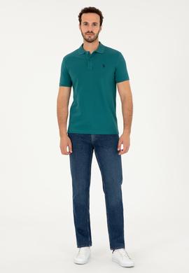 Erkek Koyu Yeşil Basic Tişört - 50294223027