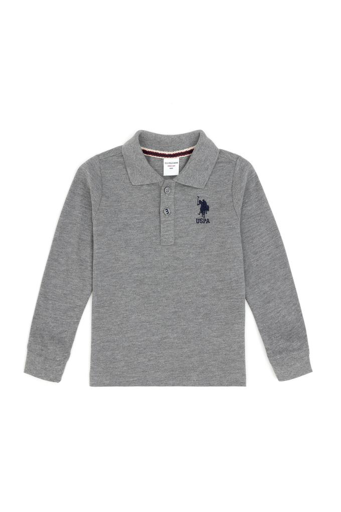 Erkek Bebek Gri Melanj Basic Sweatshirt