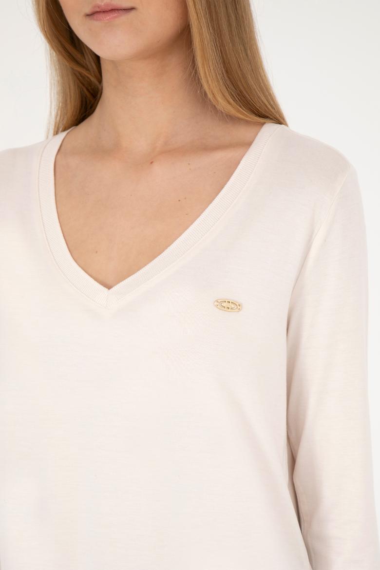 Kadın Ekru Sweatshirt - 50256286006