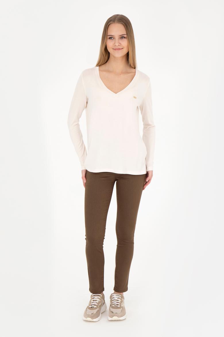 Kadın Ekru Sweatshirt - 50256286006