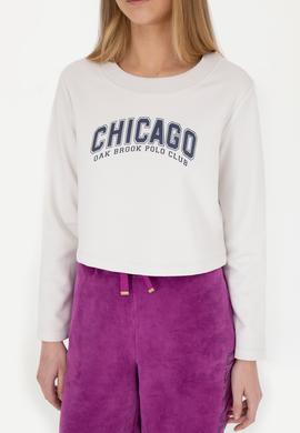 Kadın Taş Bisiklet Yaka Sweatshirt - 50271650014