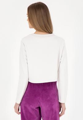 Kadın Taş Bisiklet Yaka Sweatshirt - 50271650014