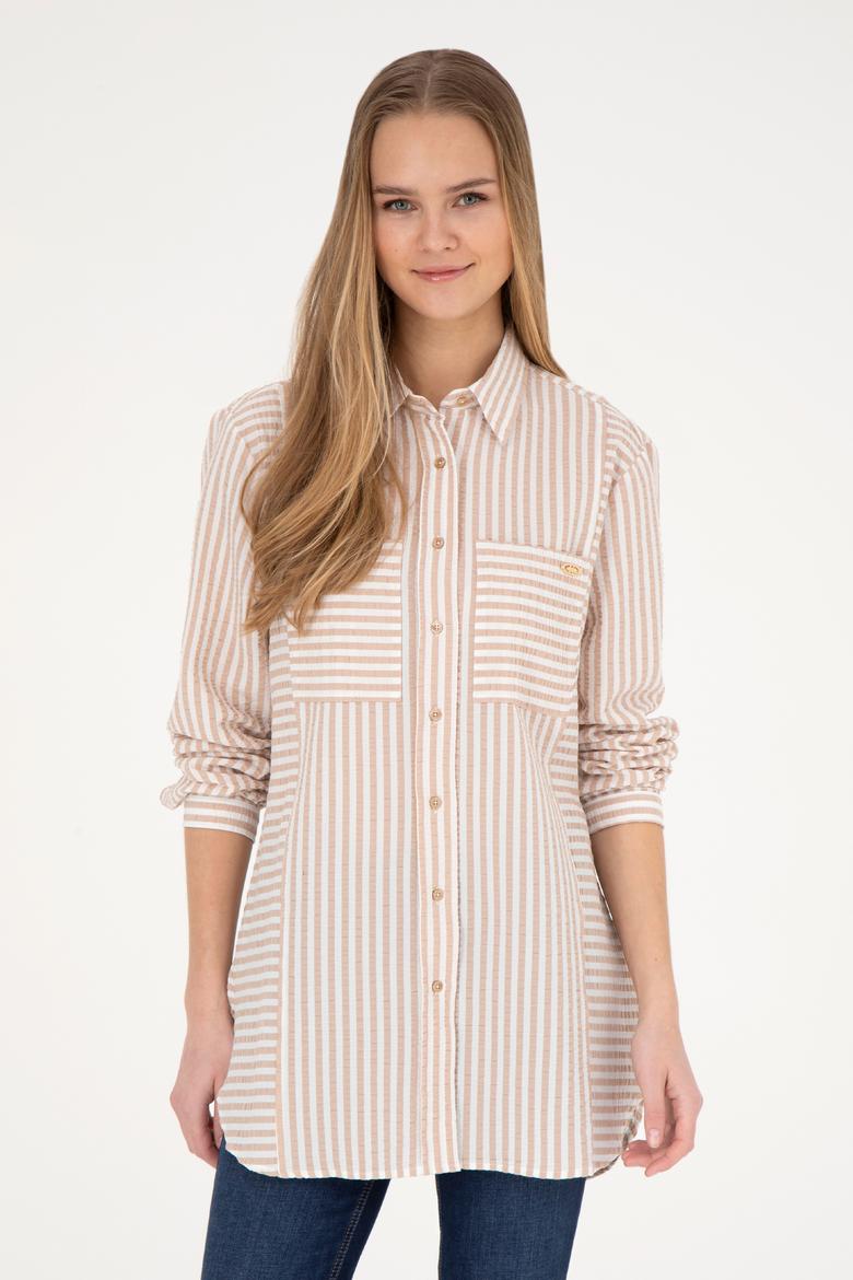 Kadın Kum Uzun Kollu Gömlek - 50271506010