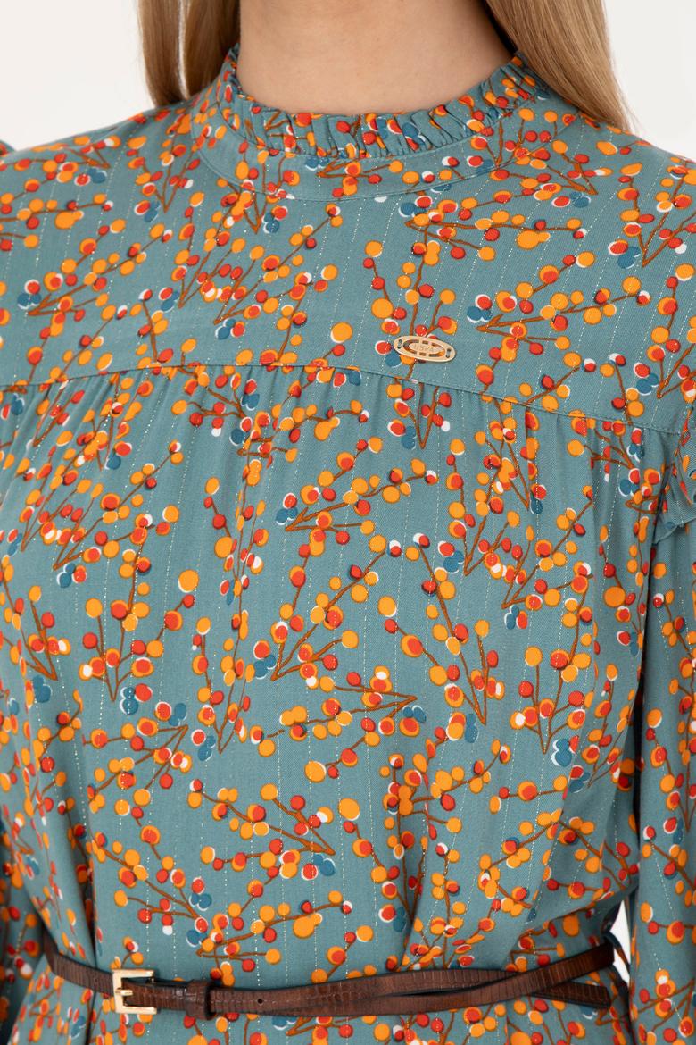 Kadın Mint Dokuma Elbise - 50271163005