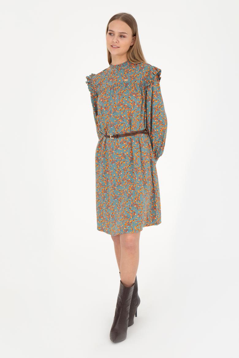 Kadın Mint Dokuma Elbise - 50271163005