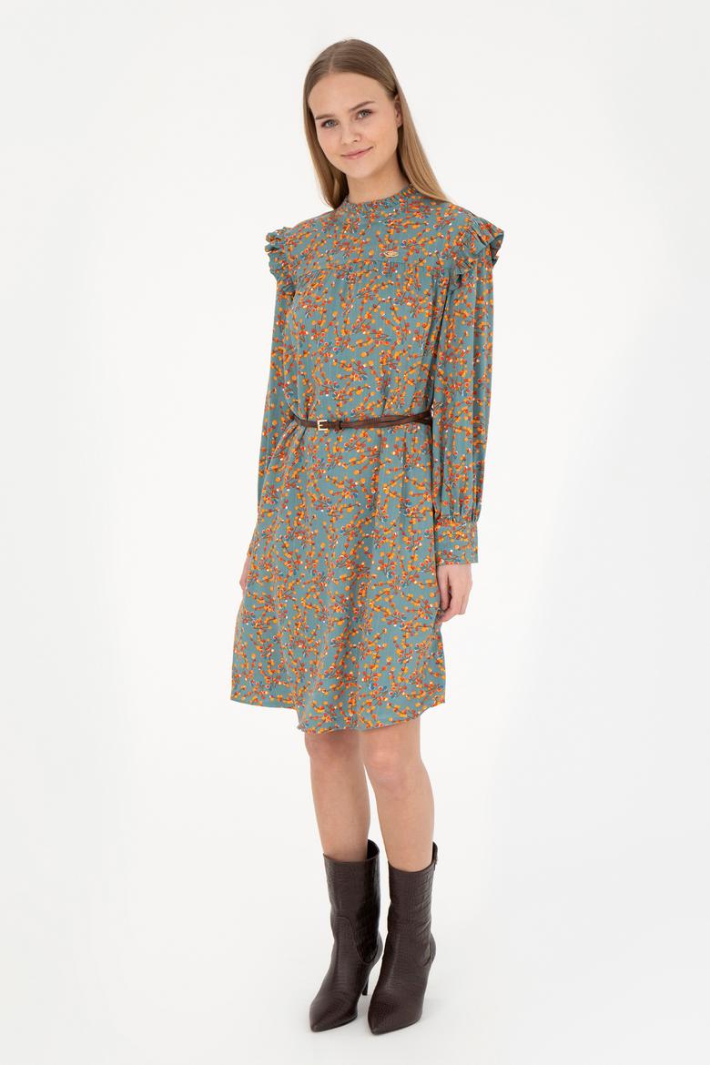 Kadın Mint Dokuma Elbise