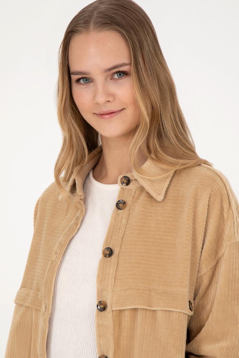 Kadın Kum Örme Gömlek