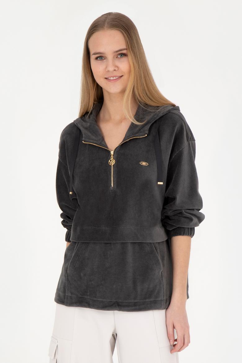 Kadın Antrasit Sweatshirt - 50271594018