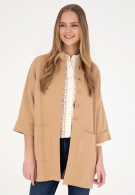 Kadın Kum Melanj Triko Hırka - 50277381007