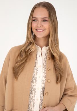 Kadın Kum Melanj Triko Hırka - 50277381007