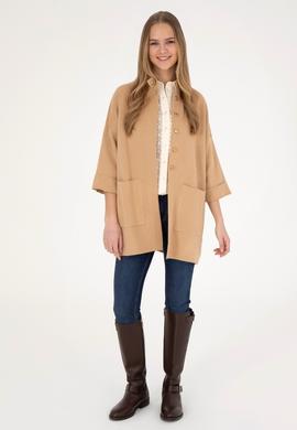 Kadın Kum Melanj Triko Hırka - 50277381007