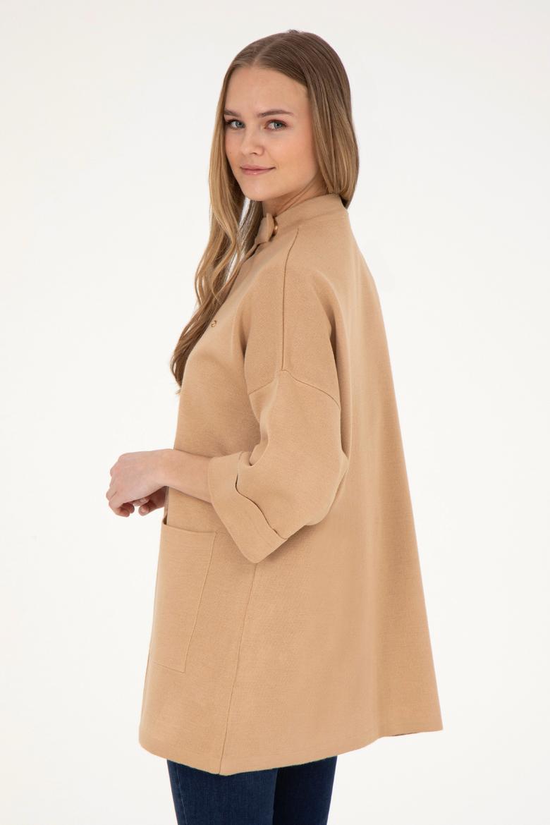 Kadın Kum Melanj Triko Hırka - 50277381007