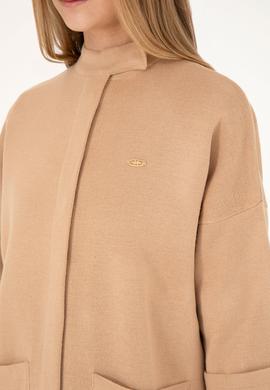 Kadın Kum Melanj Triko Hırka - 50277381007