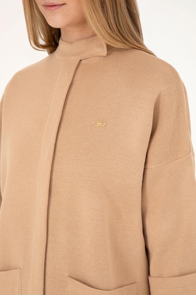 Kadın Kum Melanj Triko Hırka